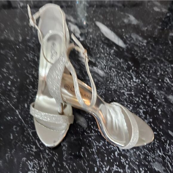 BRAND NEW SHOE LAND SHIMMER GLITTER  HIGH HEEL STILETTO ROUND TOE SANDAL - Picture 13 of 16